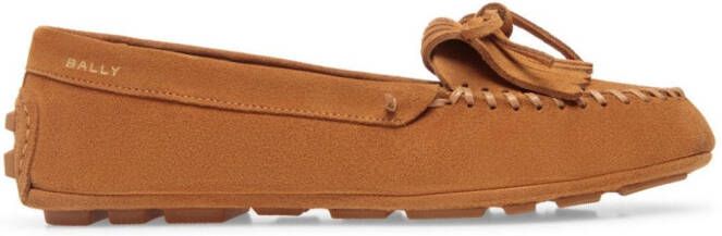 Bally Leren loafers met kwastjes Bruin