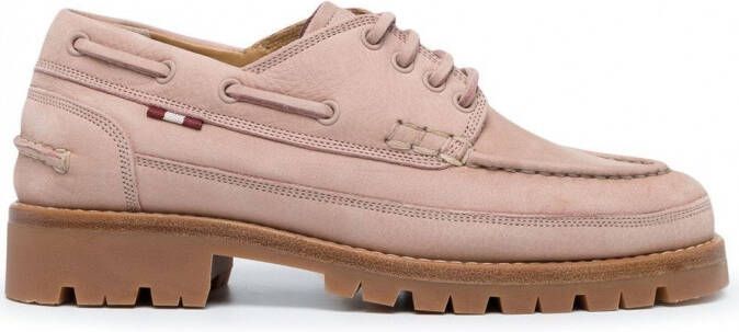 Bally Leren mocassins Roze