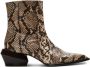 Balmain Billy slangenprint leren enkellaarzen Brown Heren - Thumbnail 2