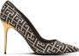 Balmain Ruby stiletto's met jacquard monogram Black Dames - Thumbnail 2