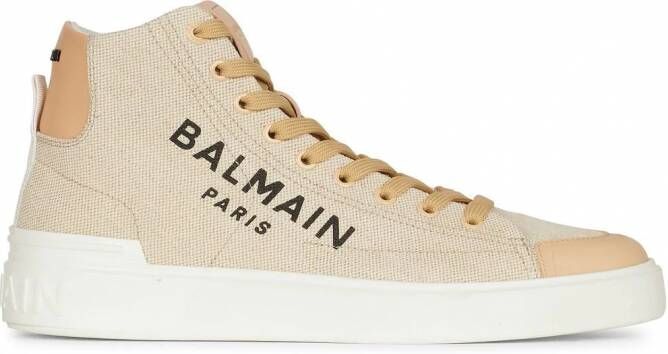 Balmain Sneakers met logoprint Beige