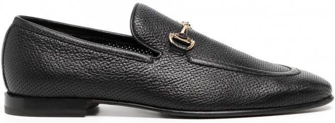 Barrett horsebit-buckle leather loafers Zwart