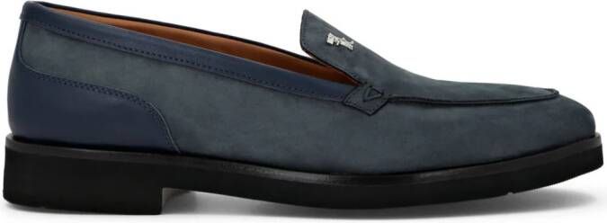 Billionaire Suède loafers met logoplakkaat Blauw