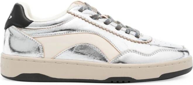 Bimba y Lola Cupsole leren sneakers Zilver