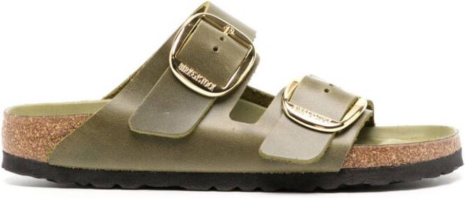 Birkenstock Arizona leren sandalen met gesp Groen