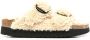 Birkenstock Arizona slippers met grote gesp Beige - Thumbnail 1