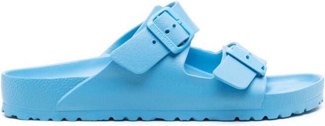 Birkenstock Arizona slippers met open neus Blauw