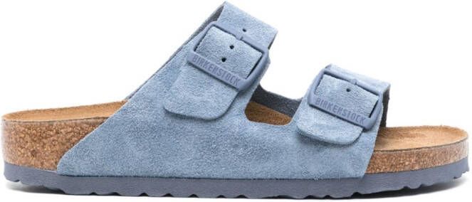 Birkenstock Arizona suède sandalen Blauw