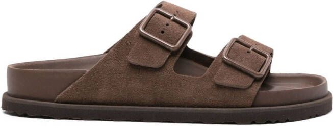 Birkenstock Arizona suède sandalen Bruin