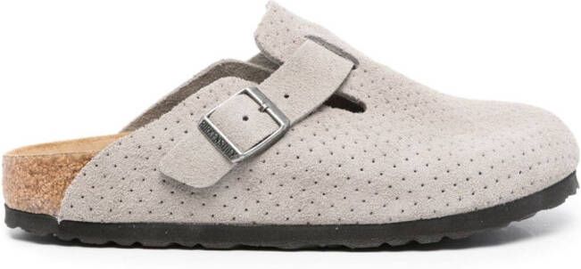 Birkenstock Boston BS suède slippers Grijs