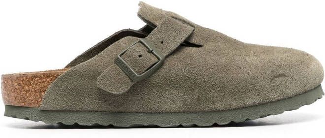 Birkenstock Suède klompen Groen