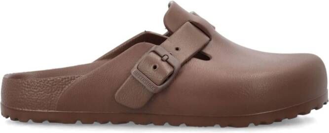 Birkenstock Boston EVA slippers met gesp Bruin