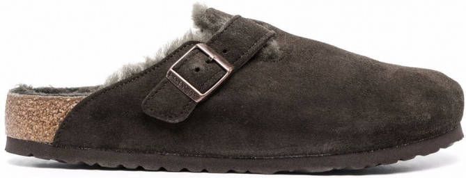 Birkenstock Boston suède slippers Bruin