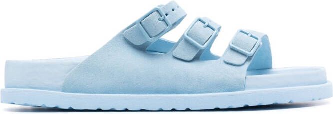 Birkenstock Florida Fresh suède sandalen Blauw