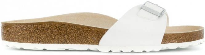 Birkenstock gesp slip-on slippers Wit