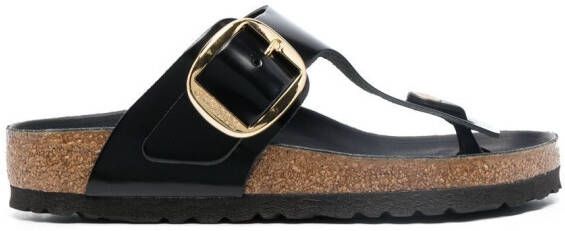 Birkenstock Gizeh Big Buckle slippers Zwart