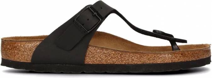 Birkenstock Gizeh Birko-Flor sandalen Zwart