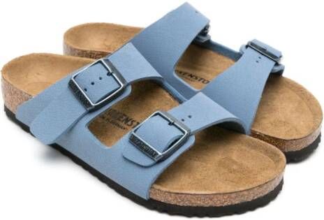 Birkenstock Kids Arizona sandalen met dubbele bandjes Blauw