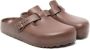 Birkenstock Kids Boston slippers met gesp Bruin - Thumbnail 1