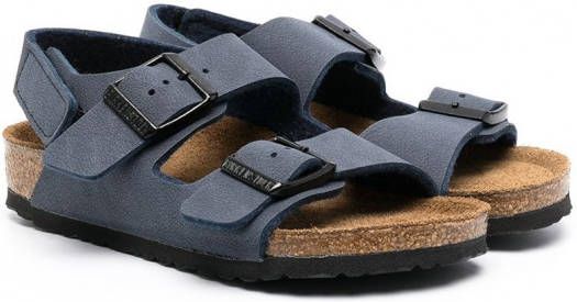 Birkenstock Kids Milano HL sandalen met gesp Blauw