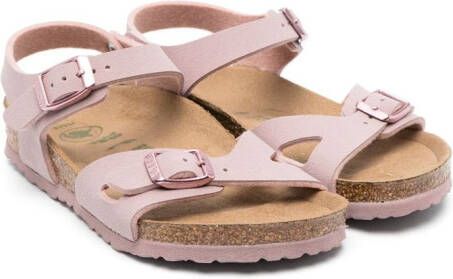 Birkenstock Kids Sandalen met dubbele bandjes Roze