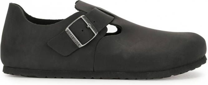 Birkenstock London slippers met gesp Zwart