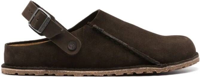 Birkenstock Lutry Premium suède slippers Bruin