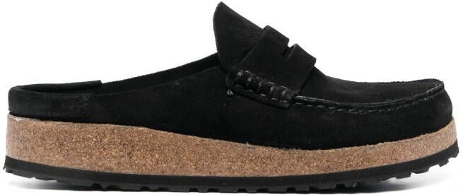 Birkenstock Naples suède loafers Zwart