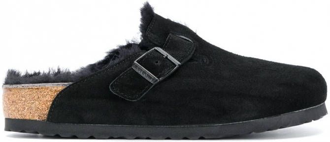 Birkenstock Slippers met lammy voering Zwart