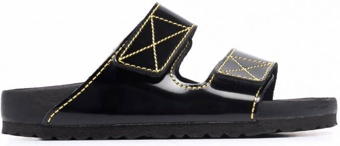 Proenza Schouler x leren sandalen Zwart