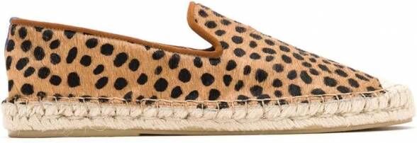 Blue Bird Shoes Espadrilles met dierenprint Beige