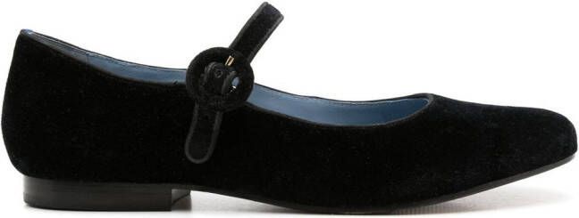 Blue Bird Shoes Fluwelen ballerina's Zwart