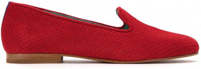 Blue Bird Shoes Geperforeerde loafers Rood