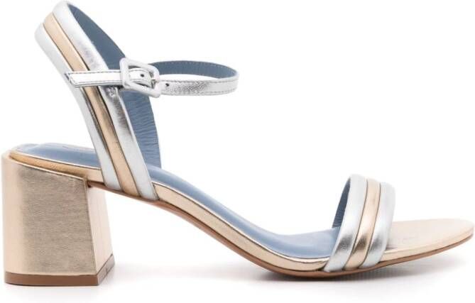 Blue Bird Shoes metallic-finish leather sandals Goud