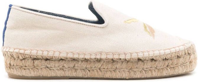 Blue Bird Shoes Palmera katoenen espadrilles Beige