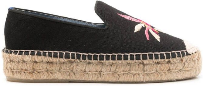 Blue Bird Shoes Palmera katoenen espadrilles Zwart