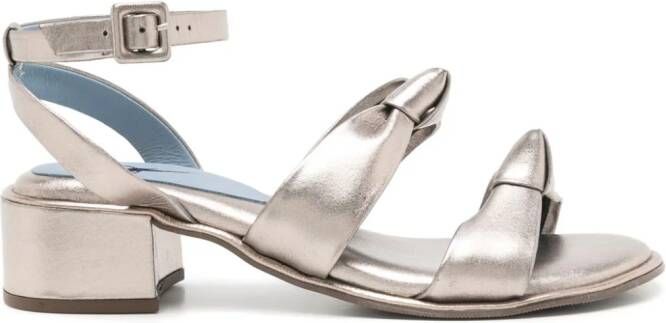 Blue Bird Shoes Pewter knot-detailing sandals Metallic