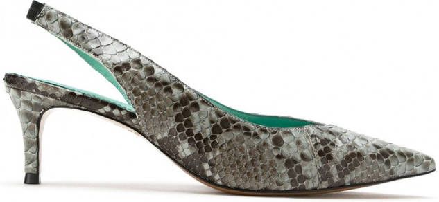 Blue Bird Shoes Slingback pumps met python print Grijs