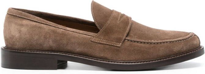 Boggi Milano Suède loafers Bruin