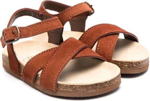 Bonpoint Sandalen met gekruiste bandjes Bruin