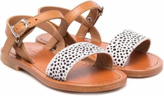 Bonpoint Sandalen met stippen Wit