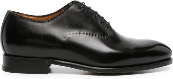 Bontoni Leren Oxford veterschoenen Zwart