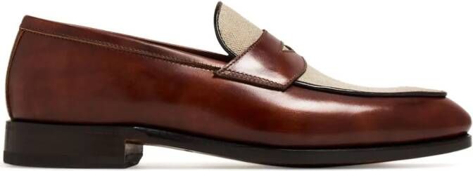 Bontoni Principe Bellezza leren loafers Bruin