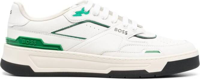 BOSS Baltimore leren sneakers Wit