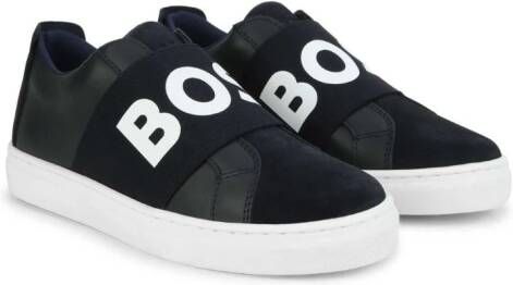 BOSS Kidswear Sneakers met logoprint Zwart