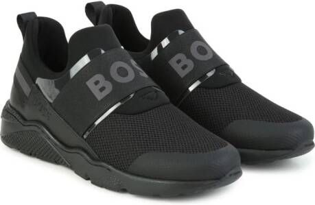 BOSS Kidswear Sneakers met logoprint Zwart