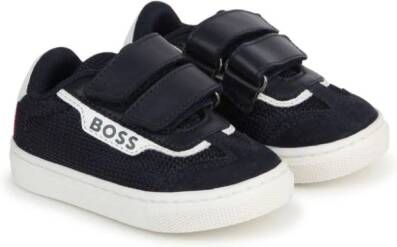 BOSS Kidswear Sneakers met colourblocking Blauw