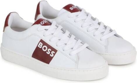 BOSS Kidswear Sneakers met logoprint Wit