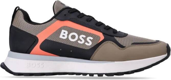 BOSS Sneakers met logoprint Bruin