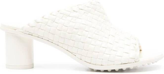 Bottega Veneta Atomic 65 mm leren muiltjes Wit